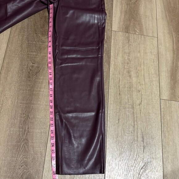 EXPRESS Modern Straight Super High Rise Faux Leather Pants Size 4 - Picture 11 of 14